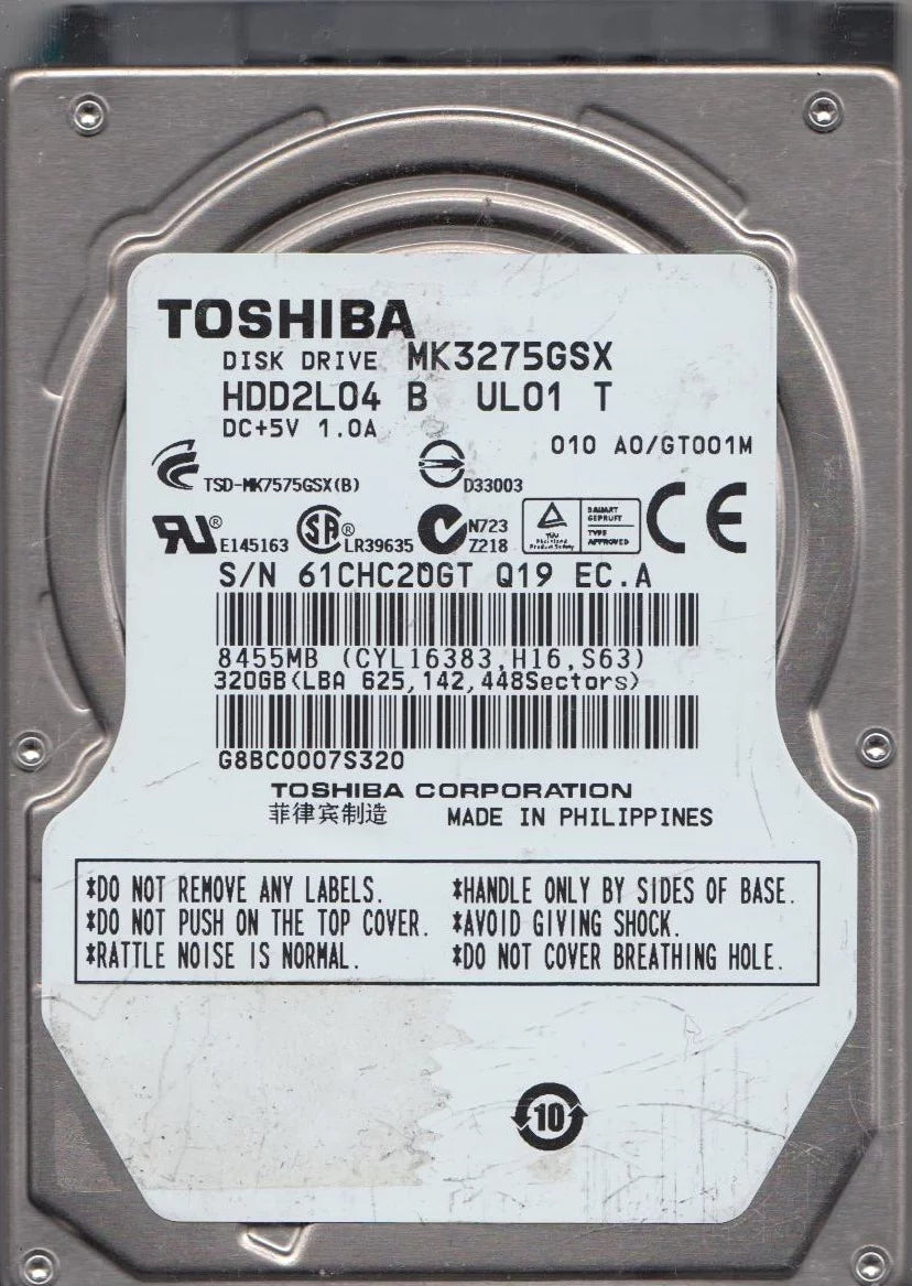320GB SATA 2.5 Hard Drive Z258