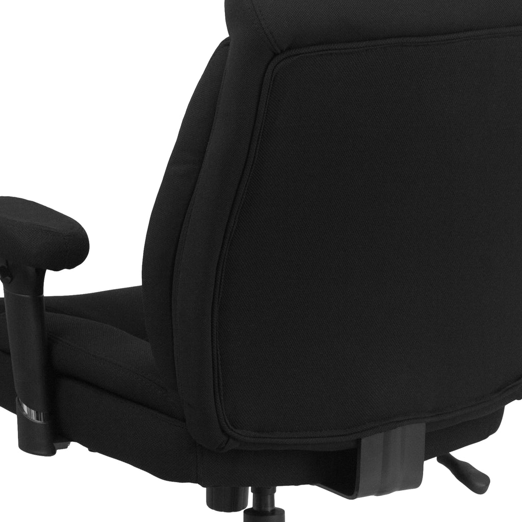 Big & Tall 400 lb. Rated Black Fabric Tufted Swivel Ergonomic Office Chair A319974