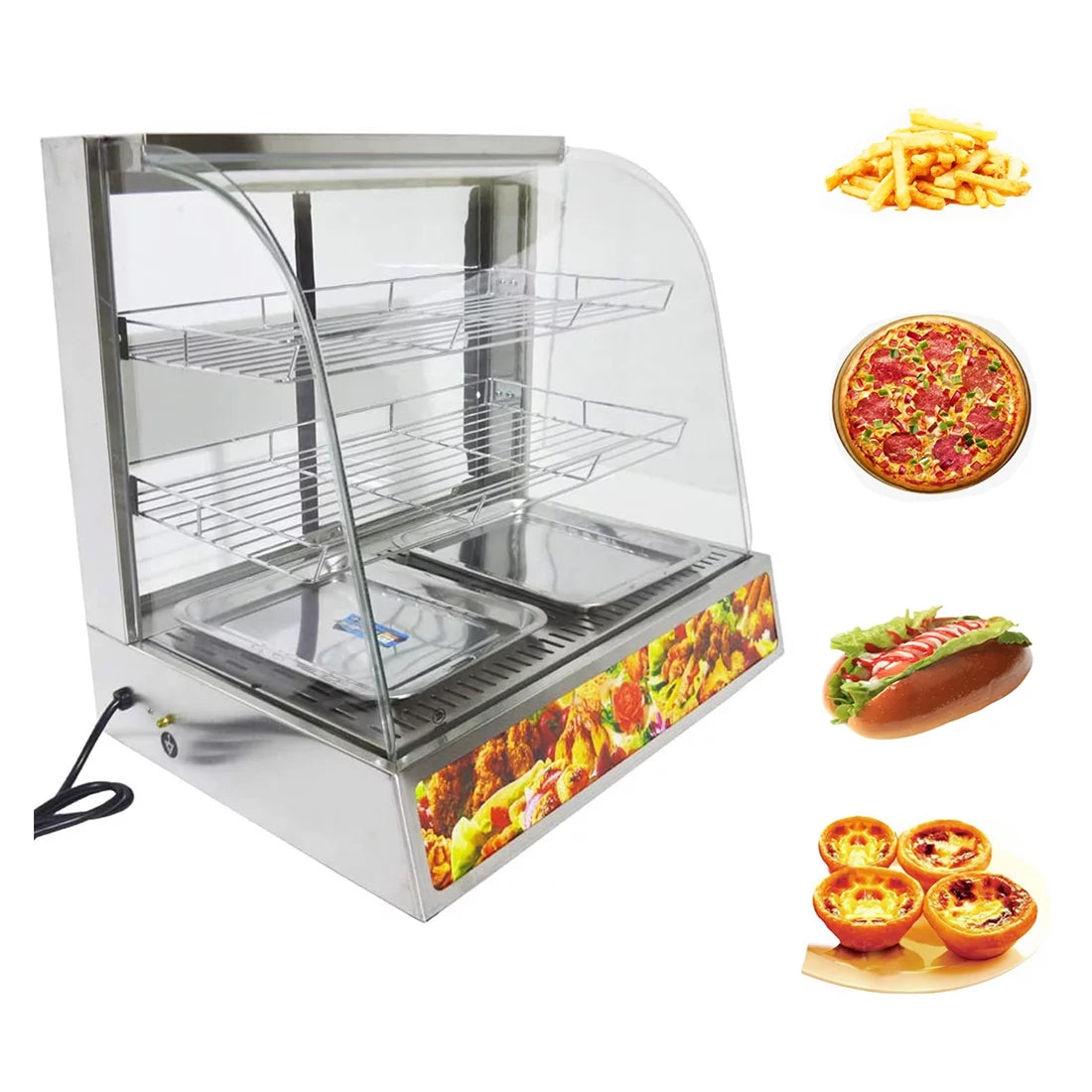 3 Tiers Electric Food Warmer Display Cabinet S46372