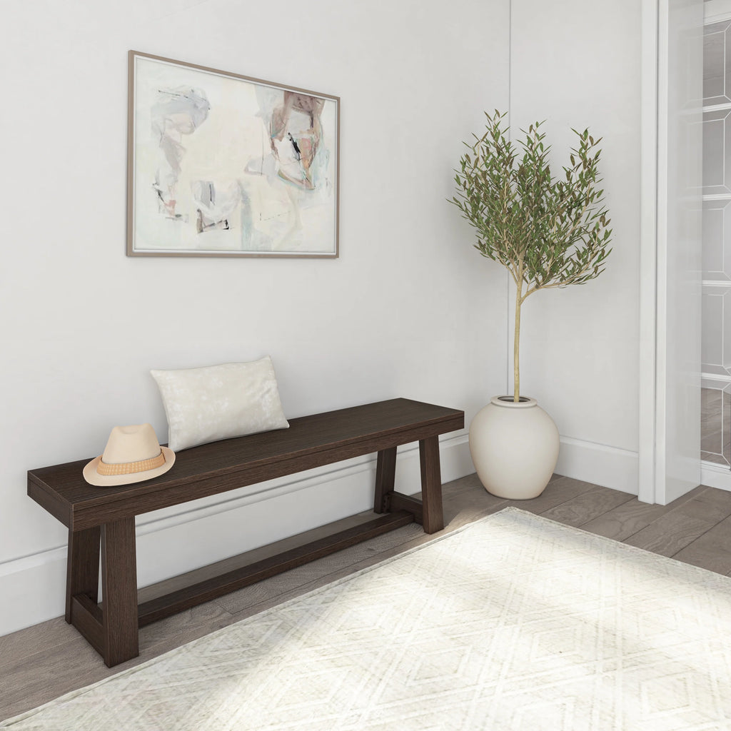 60" Solid Wood Dining Bench Q41288