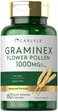Flower Pollen Extract 1000 mg 60 Capsules Non-GMO Gluten Free K456