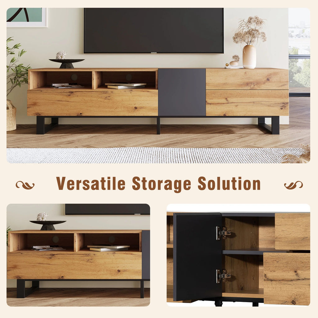 Modern TV Stand with Double Storage Space P9795
