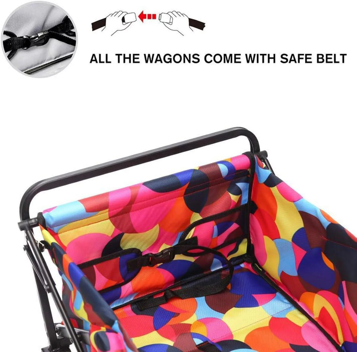 Collapsible Folding Utility Wagon Cart 5" Solid Rubber Wheels N247