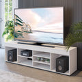White TV Stand up to 65" Manufactured Wood R663733