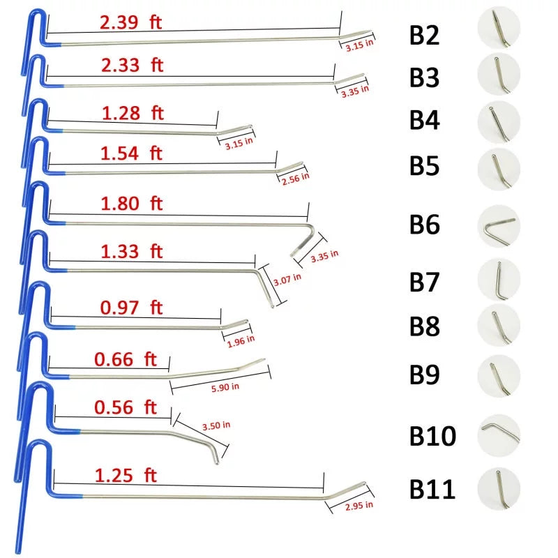 21 Pcs Paintless Dent Repair Tools Kit E3493