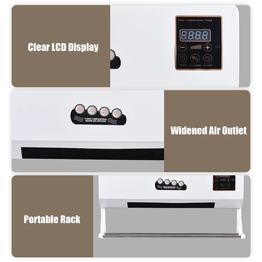 1800W 2-in-1 Electric Heater and Air Conditioner Combo T739