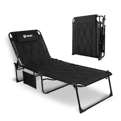 Oversized Padded Foldable Chaise Lounge with Cushion J635705