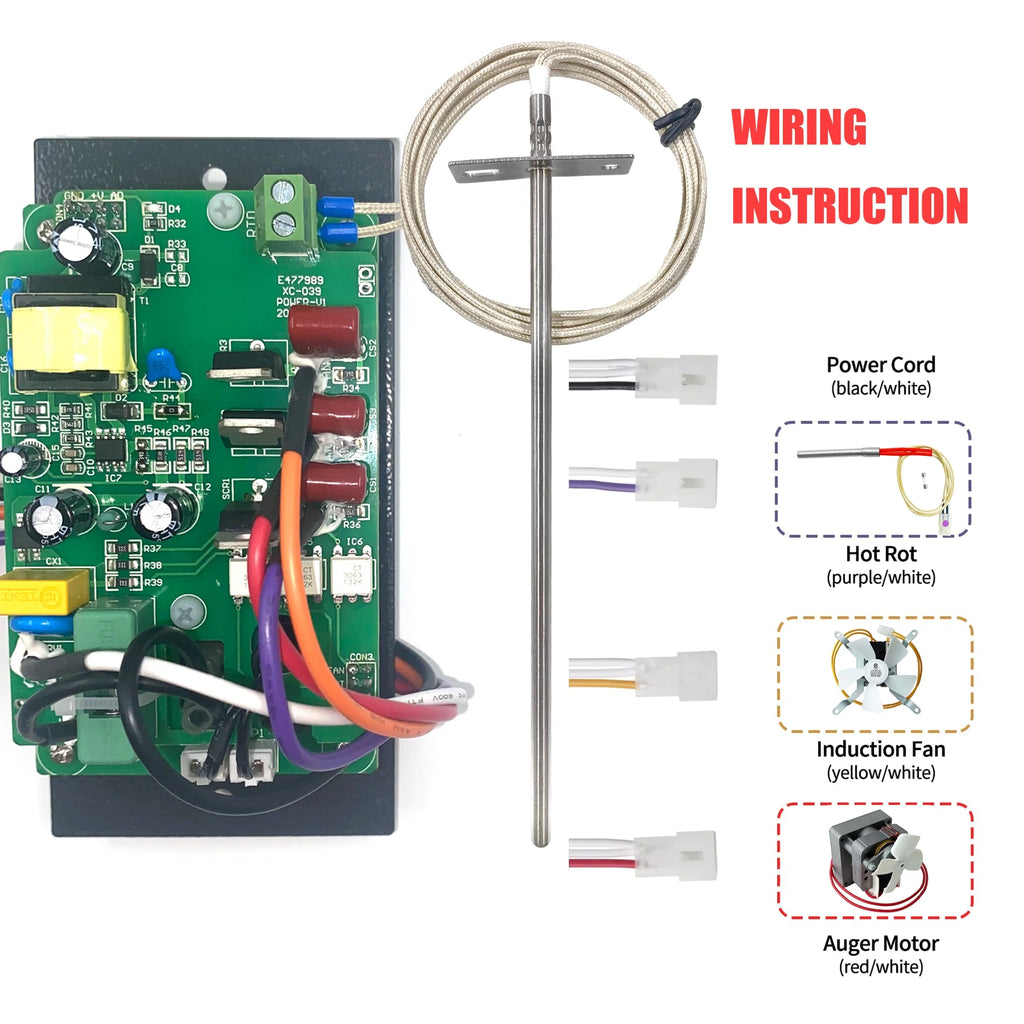 Digital PID Controller Replacement for Pellet Grill with RTD Sensor L536320