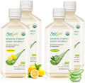 Organic Aloe Vera Juice 4 Bottle Sample Pack Lemon & Natural Flavor 4x500ml R97394