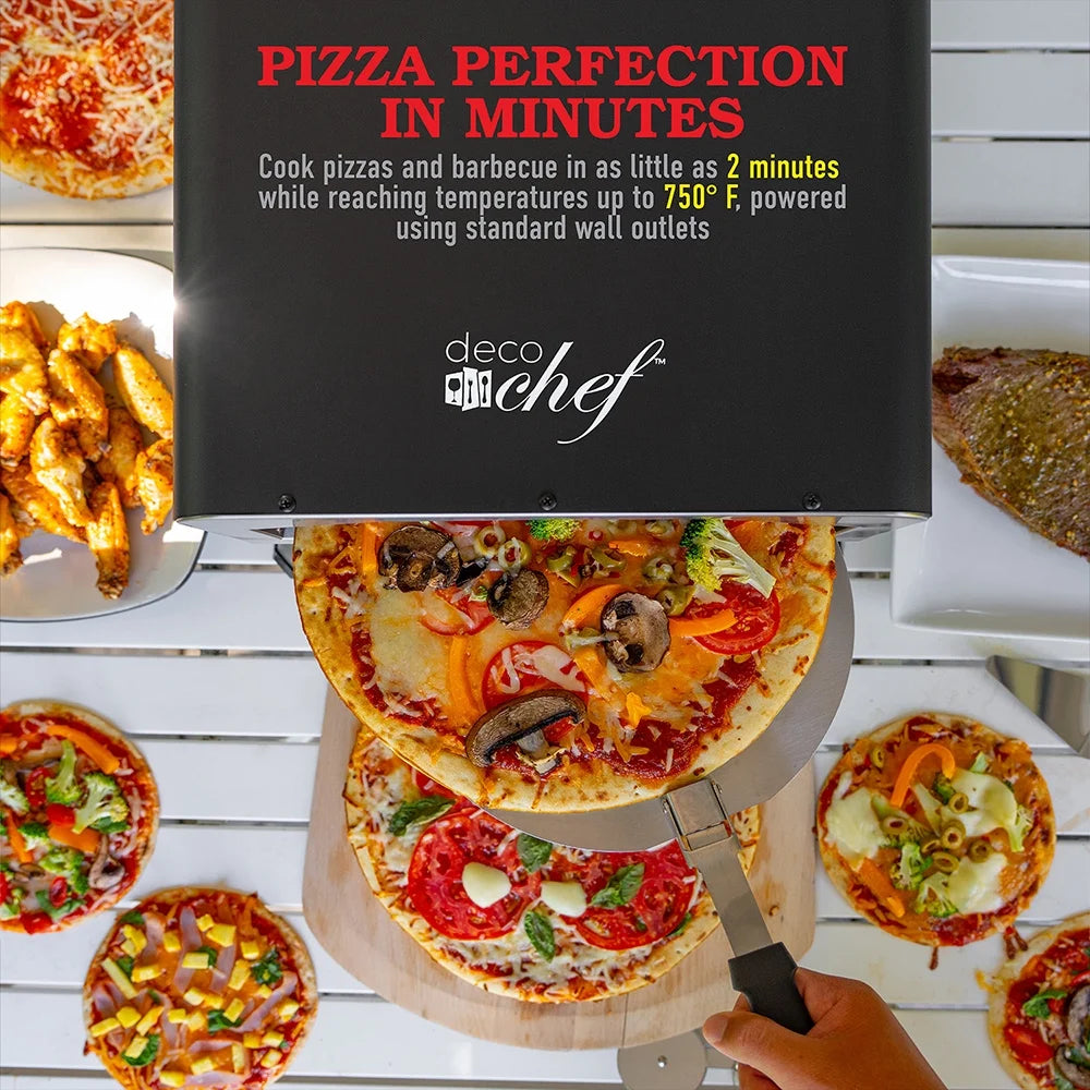 Electric Pizza Oven with 12-Inch Ceramic Stone and Grill B169