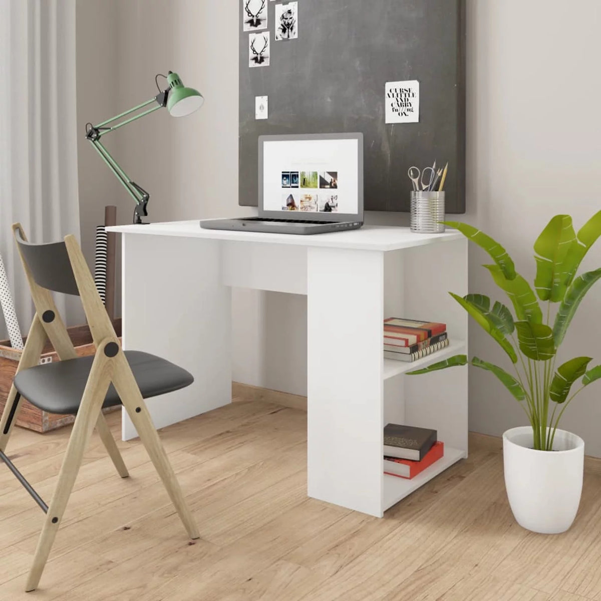 White Engineered Wood Desk H502880