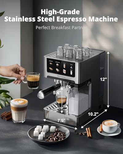 20 Bar Espresso Machine with Milk Frother and Dual Boiler F436650