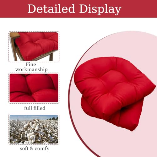 Waterproof Tufted Chair Cushions Set of 2 Black I760688