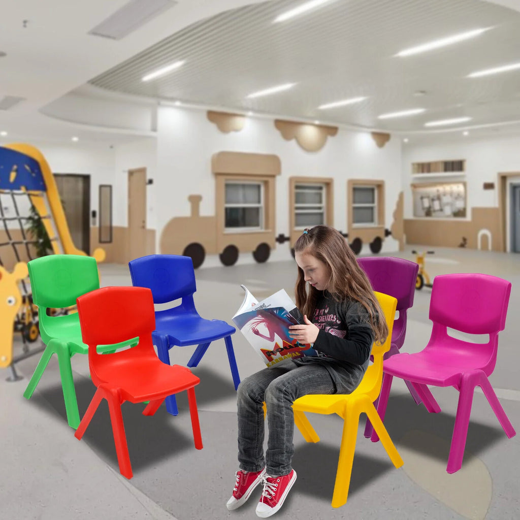 6 Pcs Kids Plastic Stackable Chairs N82049