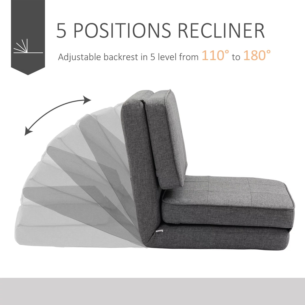 Dark Grey Convertible Flip Chair M645