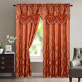 Rust 54x84 Inches Jacquard Window Panel F477