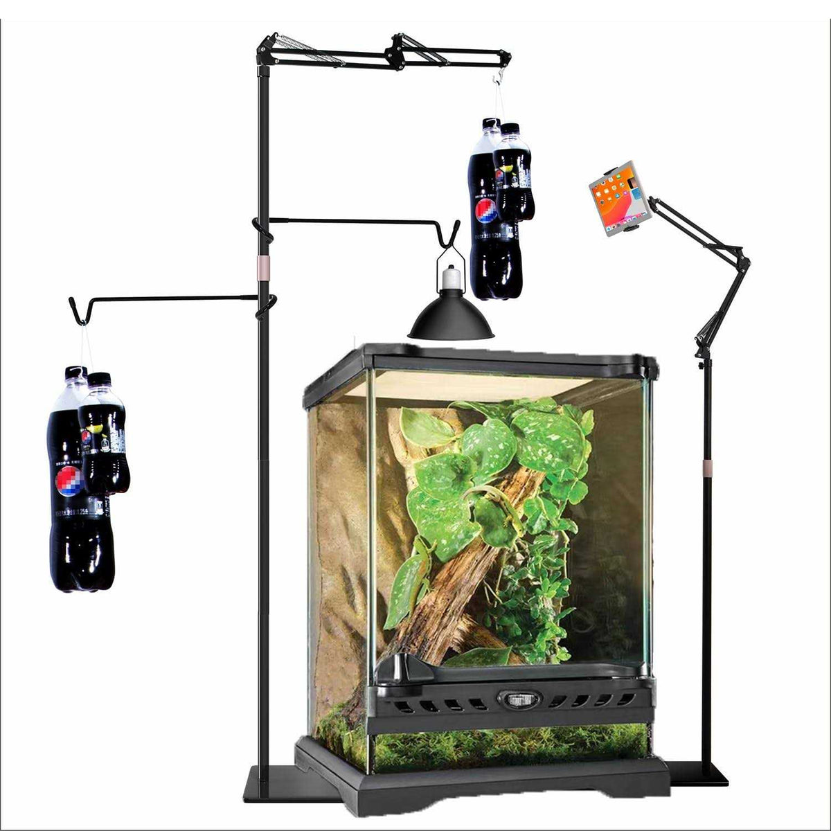 Reptile Dual Lamp Stand with Two Hooks K460896