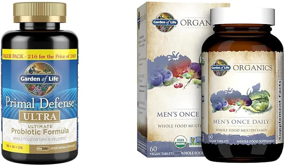 Probiotics & Men's Multivitamin Bundle 216 Capsules 60 Tablets J79169