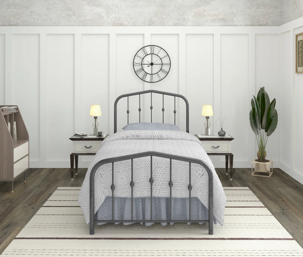 Twin Metal Bed Frame with Headboard and Footboard L930960