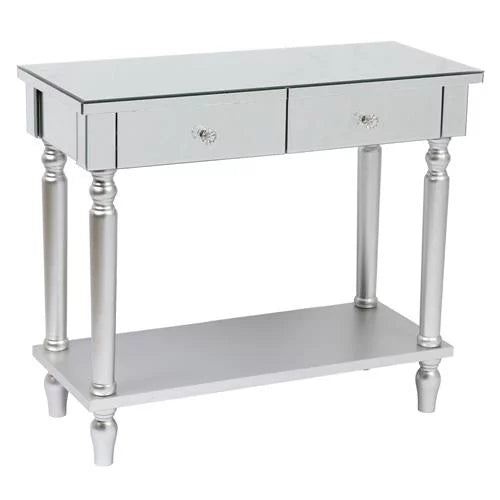Mirrored Sofa Table with Shelf I35993
