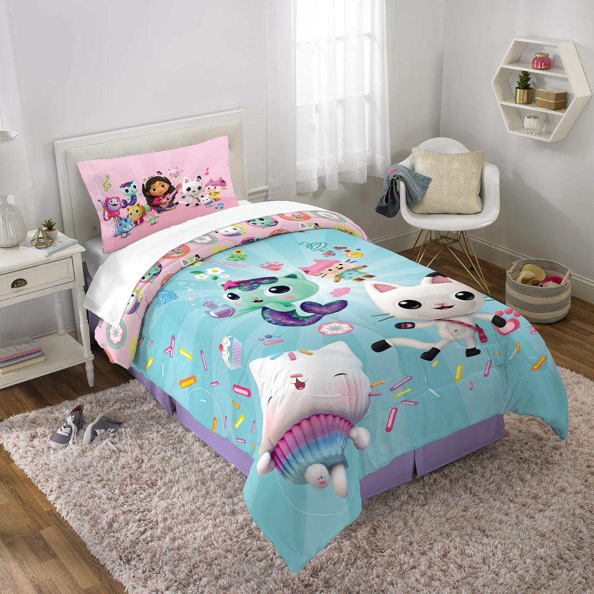 Kids Comforter Set, 2-Piece, Twin/Full, Reversible G69206