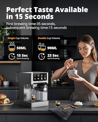 20 Bar Espresso Machine with Milk Frother and Dual Boiler F436650