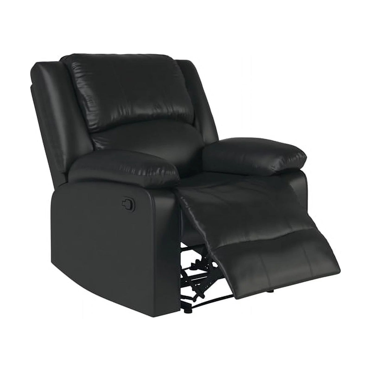 Black Faux Leather Recliner I45009