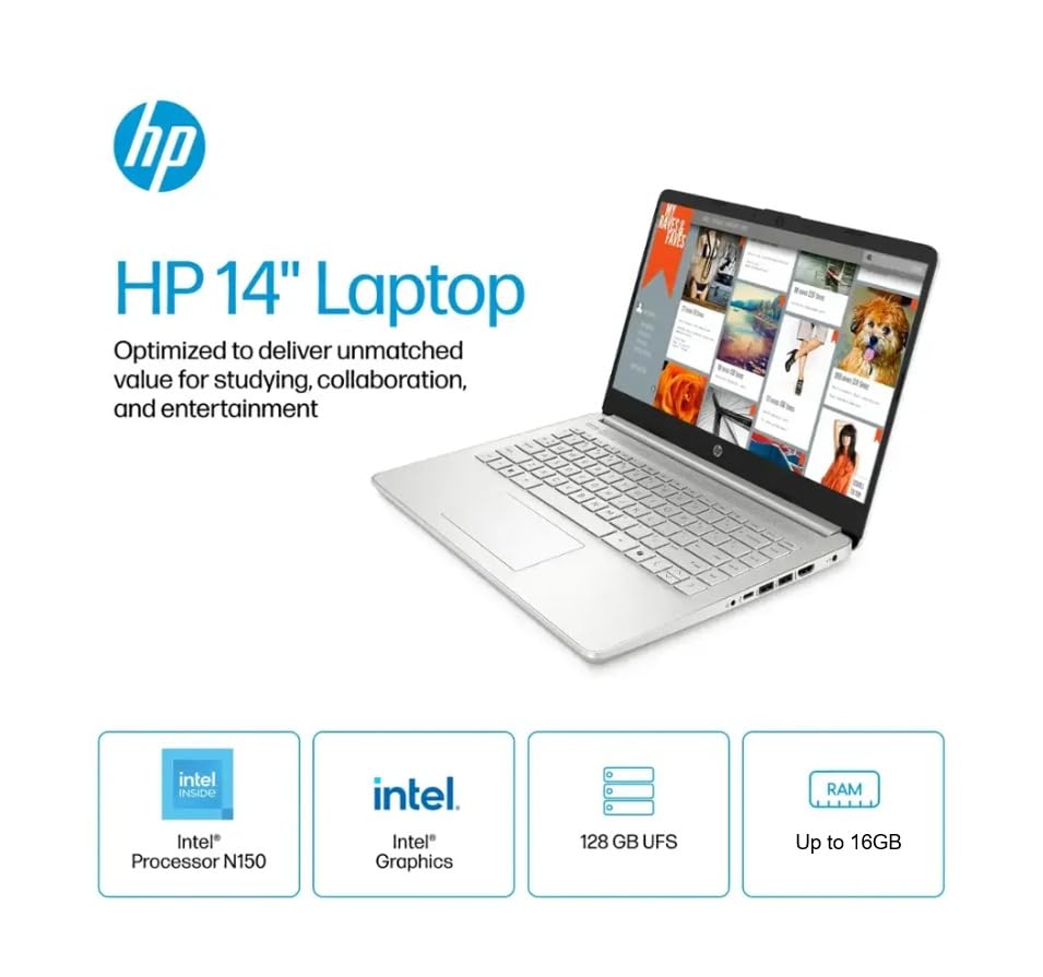 Pink 14 Inch Student Laptop Intel N150 8G RAM 128GB Windows 11 A48352