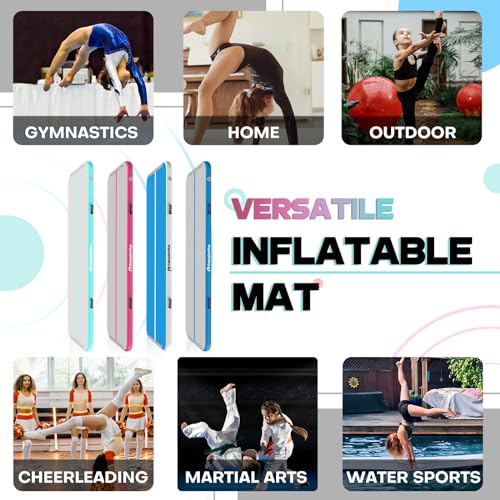Inflatable Air Tumbling Mat 4/8 inches Thickness 10ft with Electric Air Pump V240