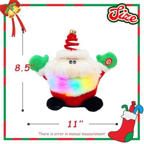 Singing Dancing Light up Christmas Plush Toy 11'' D1039