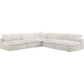 Cream Velvet Down Filled Modular Sectional Sofa S3167