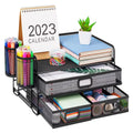 3 Tier Mesh Desk Organizer with Drawer M554836