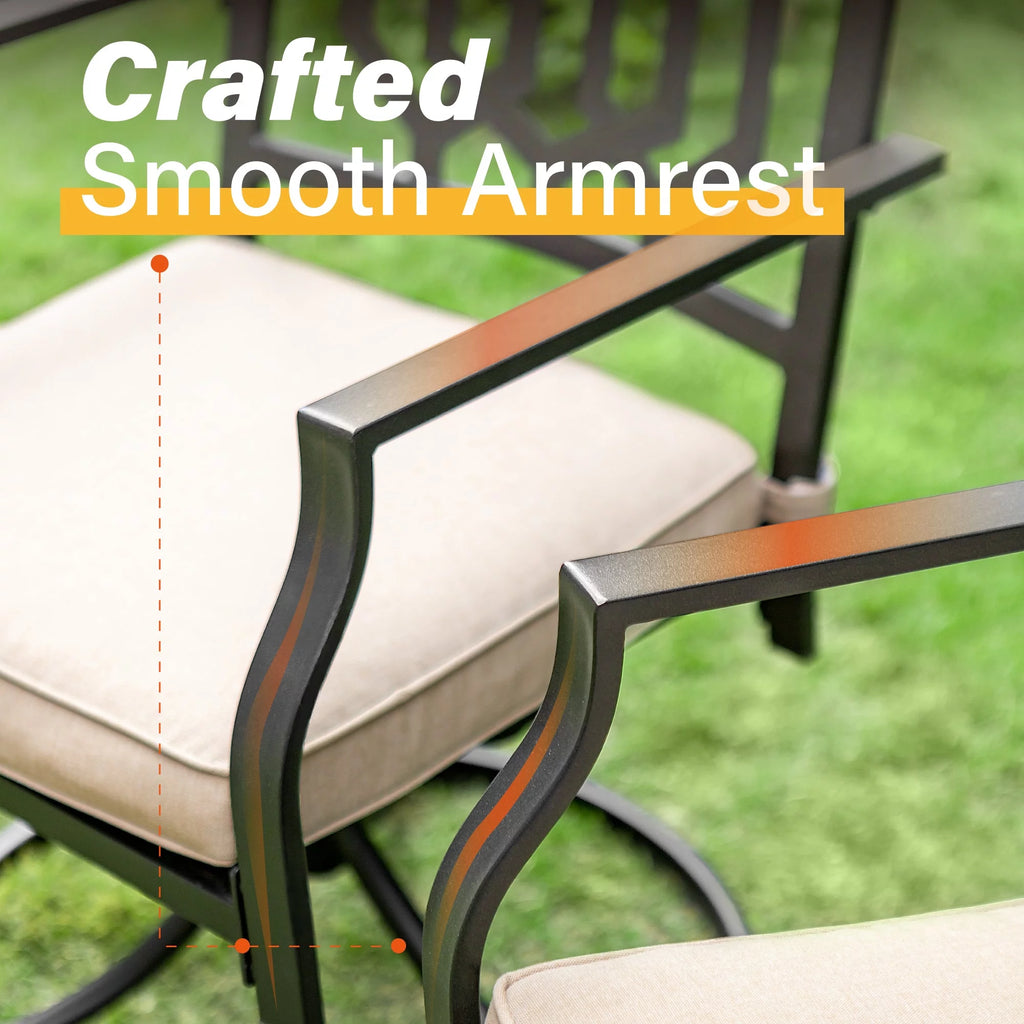 7 Piece Patio Dining Set Metal Table and Chairs A68809