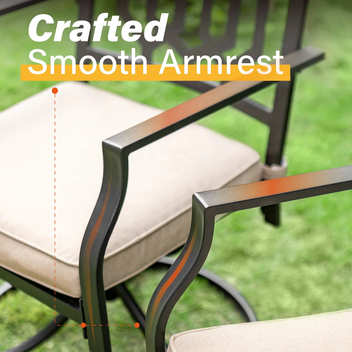 7 Piece Patio Dining Set Metal Table and Chairs A68809