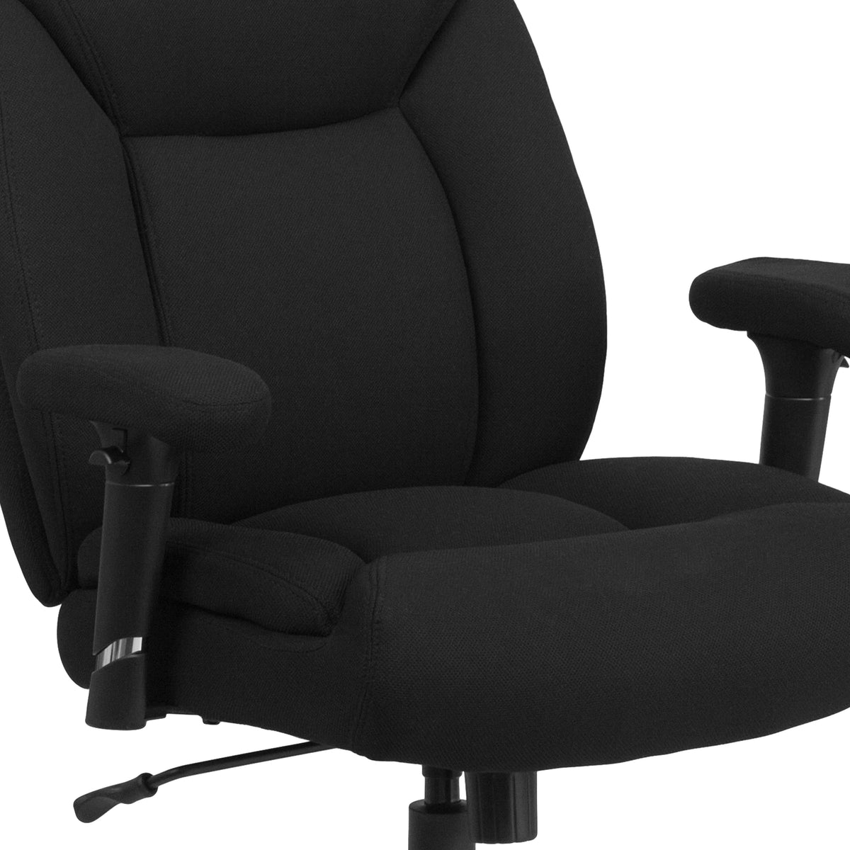 Big & Tall 400 lb. Rated Black Fabric Tufted Swivel Ergonomic Office Chair A319974
