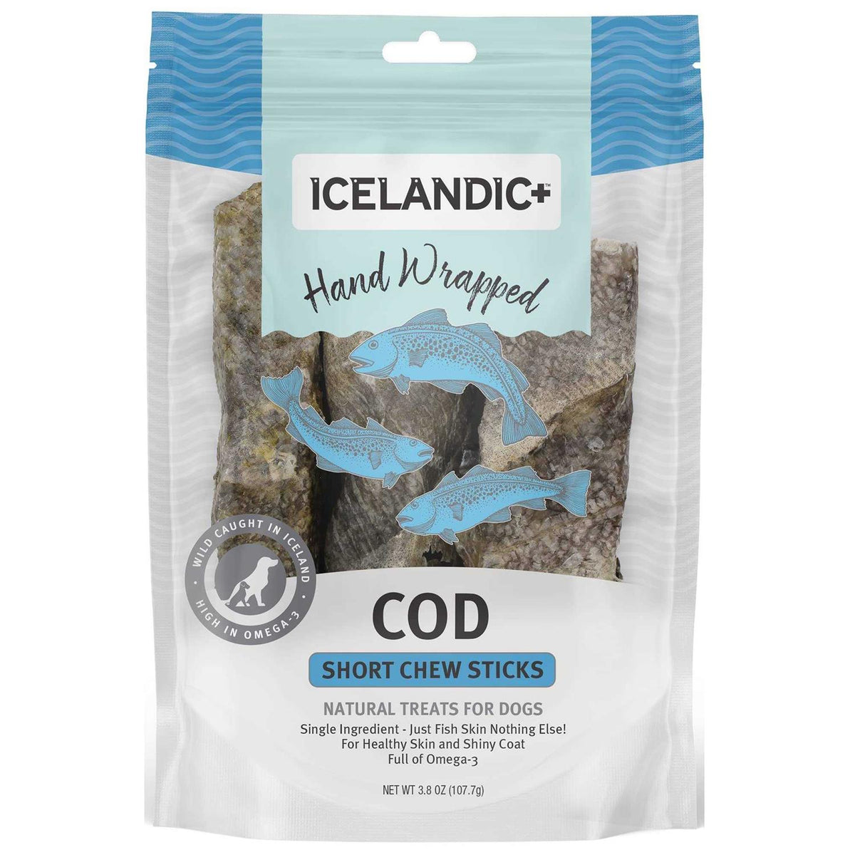 Hand Wrapped Cod Skin Dog Treats W47365