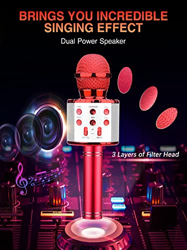 4 in 1 Wireless Microphone with LED Lights H346012