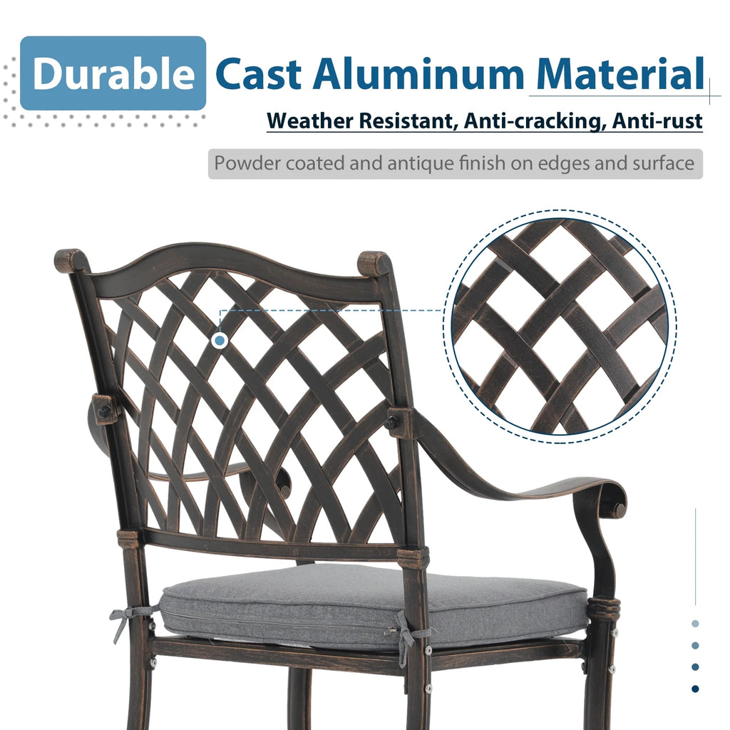 5 Piece Cast Aluminum Patio Dining Set J23685