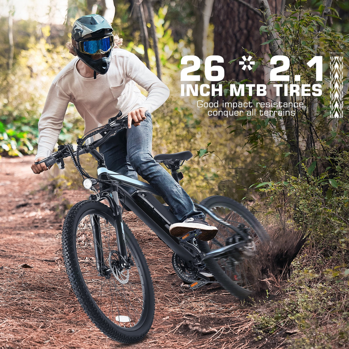 Electric Bike 26" x 2.1" 500W Mountain Bicycle 48V G63119