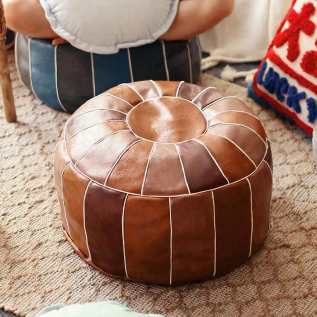Unstuffed Pouf Cover Storage Ottoman Y657