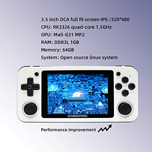 Retro Handheld Game Console 3.5 inch IPS Screen 3500mAh Battery D7497