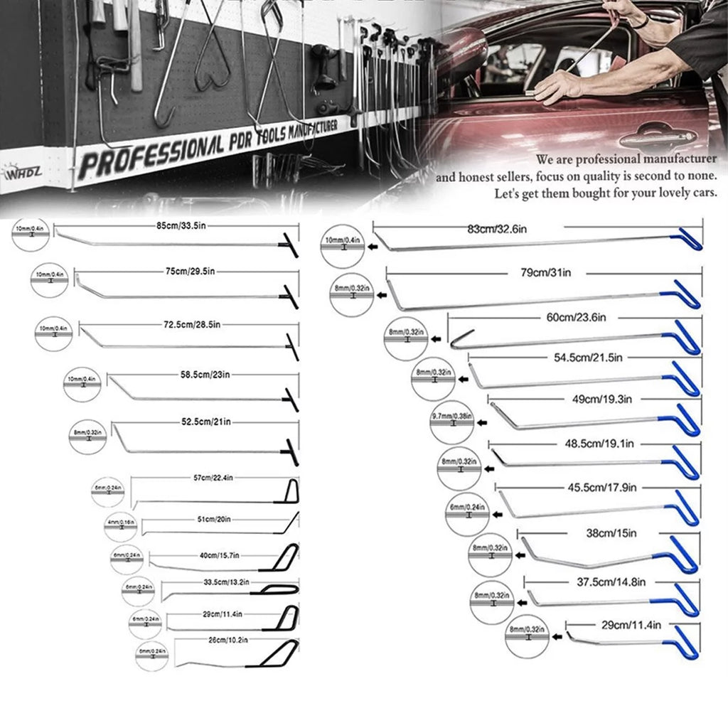 21 Pcs Paintless Dent Repair Tools Kit E3493