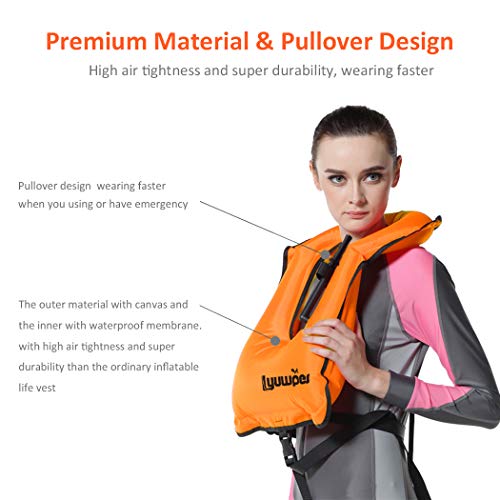 Inflatable Snorkel Vest Adult Snorkeling Jackets L94465