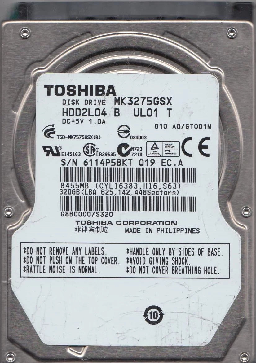 320GB SATA 2.5 Hard Drive Z258