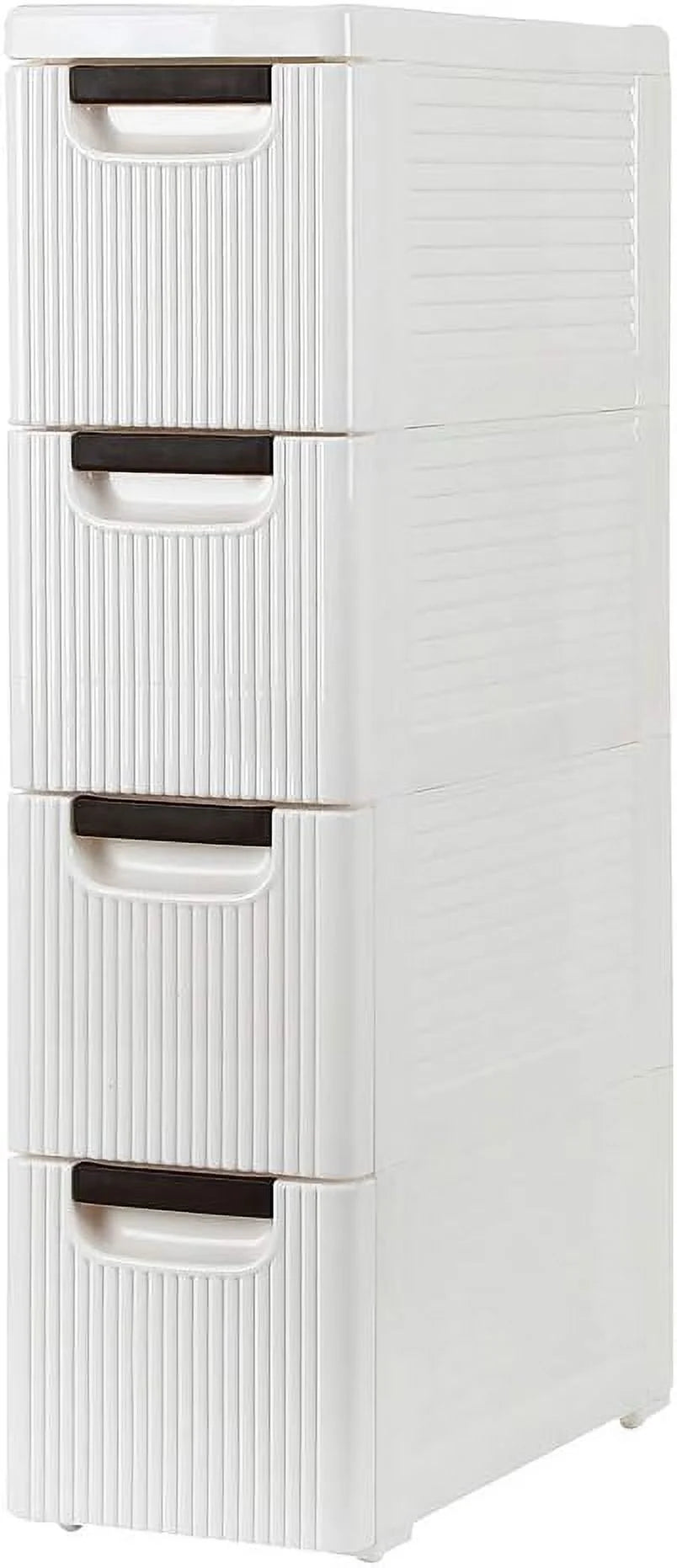 White 4 Drawer Rolling Storage Cabinet K7907
