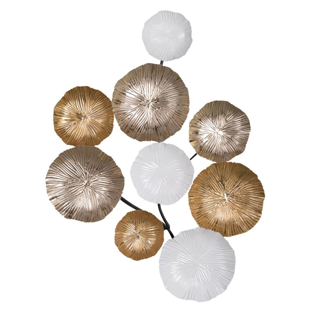 Antique Gold and White Small Wall Accent I4484