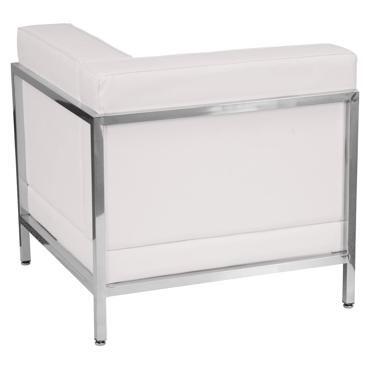 White LeatherSoft Modular Right Corner Chair O3384