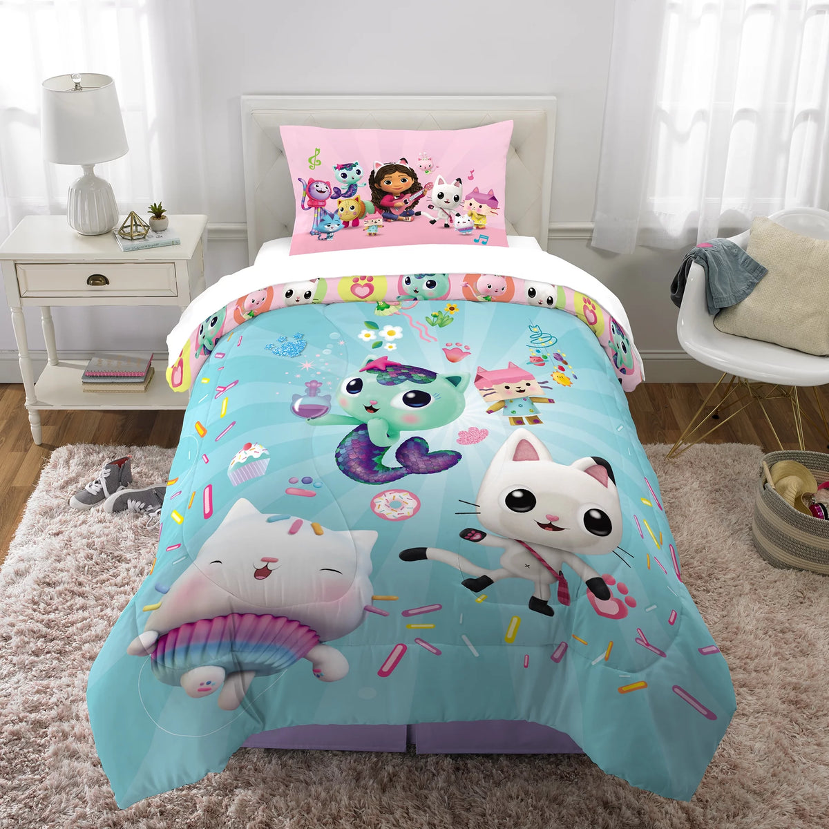 Kids Comforter Set, 2-Piece, Twin/Full, Reversible G69206