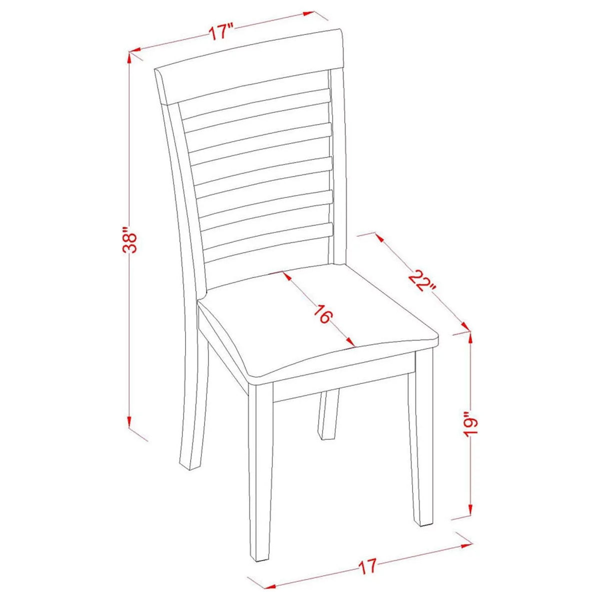 5 Piece Wood Dining Set C75984