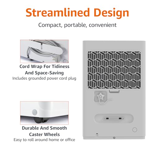 Large 35 Pint Dehumidifier with Timer and Auto-Defrost I594297